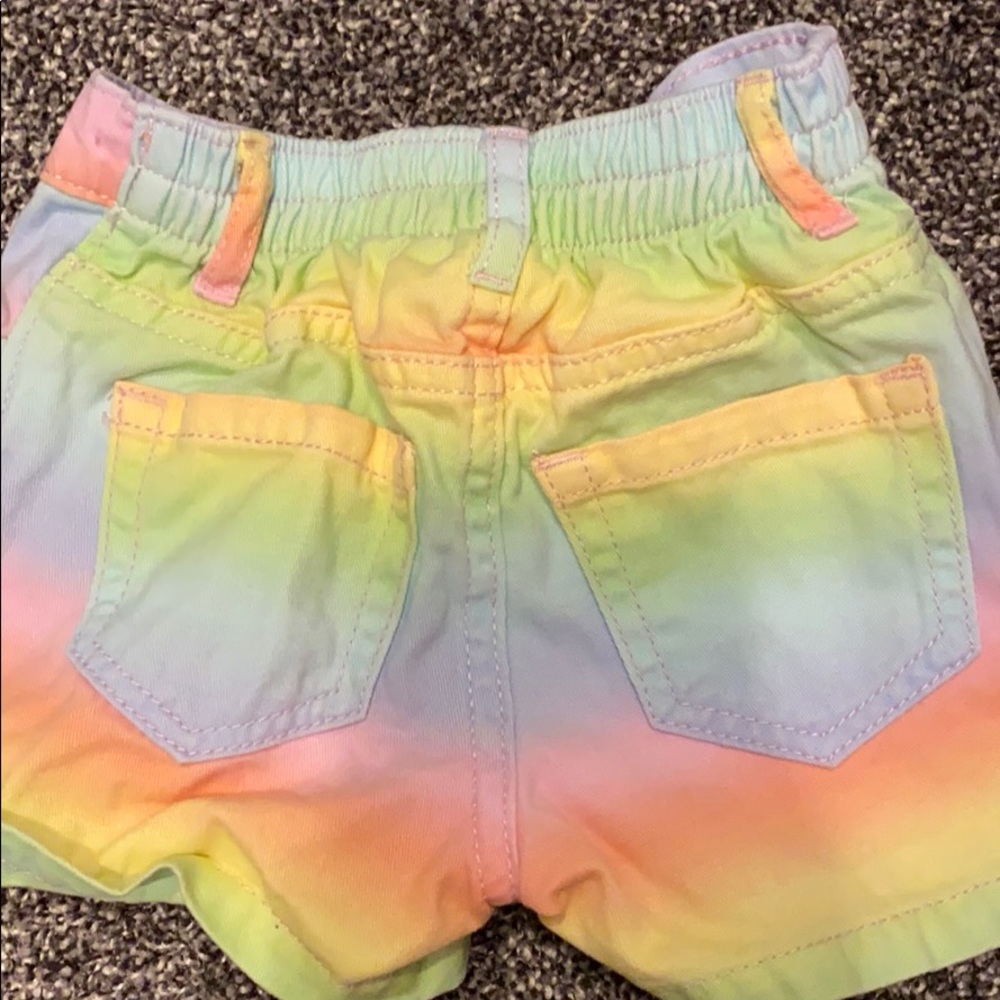 Rainbow ombré jean shorts - Picture 2 of 4